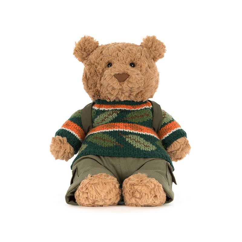 Jellycat Bartholomew Bear Hiking Bear and Outfit