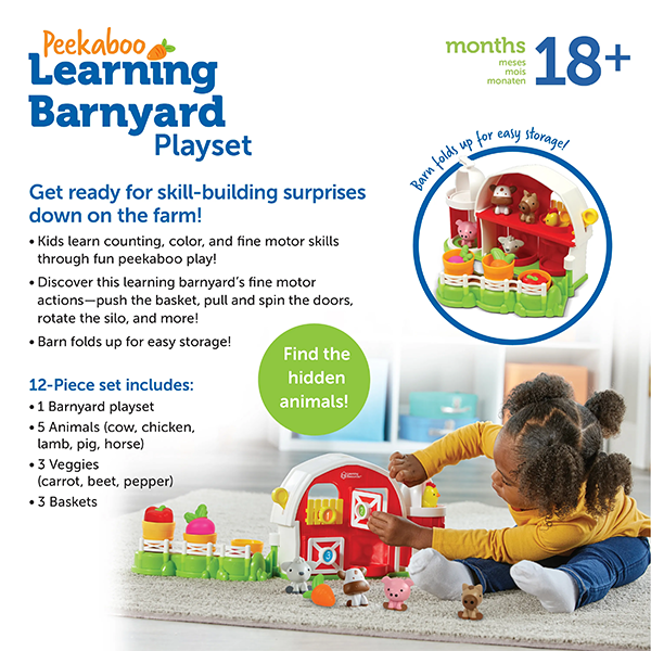 Learning Resources Peekaboo Learning Barnyard Play Set