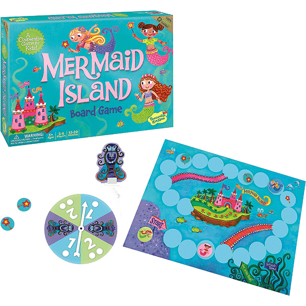 Peaceable Kingdom Mermaid Island Board Game