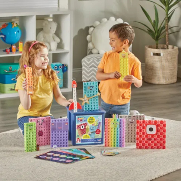Hand2Mind Mathlink Cubes Activity Set Numberblocks Heroes with Zeroes