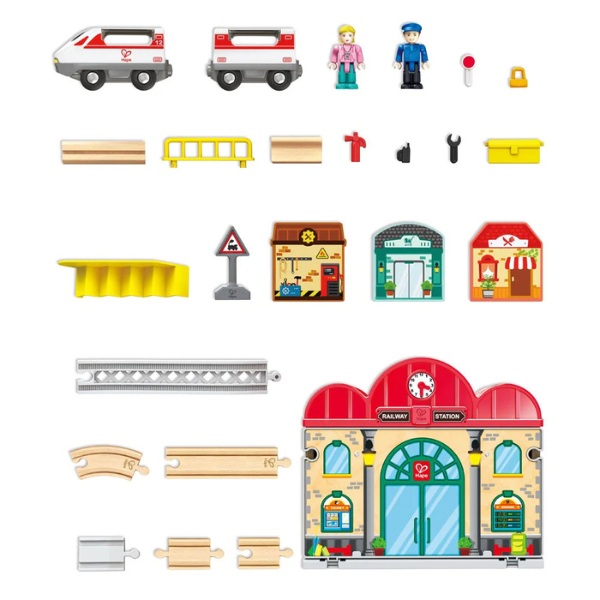 hape-portabletrainstation-pieces