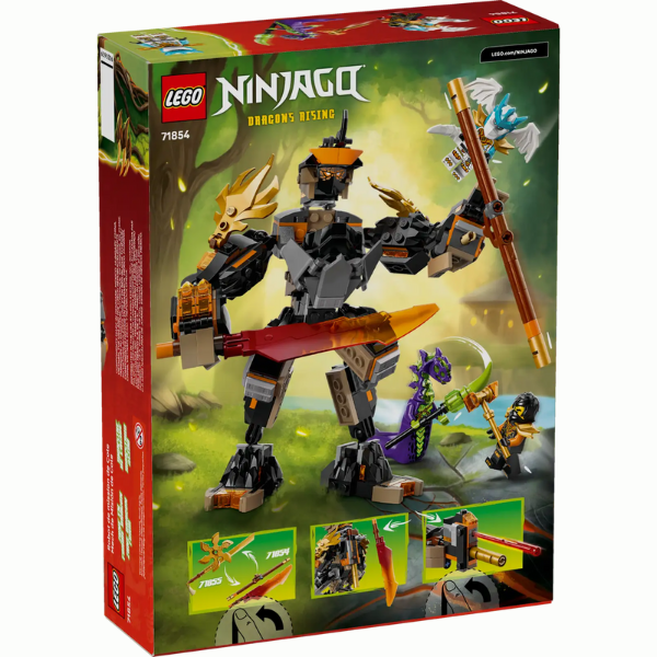 LEGO® NINJAGO® 71854 Cole's Mission Mech & Dragon Zane