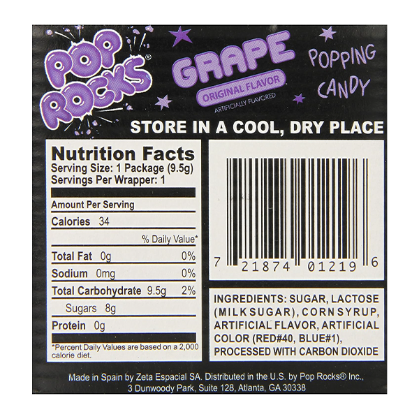 Pop Rocks Grape Candy