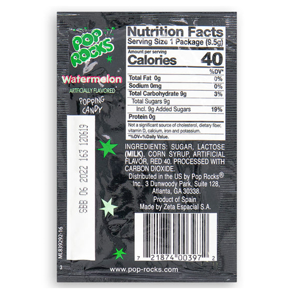 Pop Rocks Watermelon Popping Candy