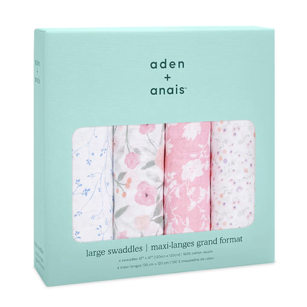 Aden + Anais Classic 4-Pack Muslin Swaddles - Mon Fleur