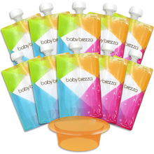 Baby Brezza Reusable Baby Food Pouches - 10 Pack