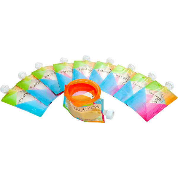 Baby Brezza Reusable Baby Food Pouches - 10 Pack