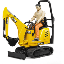 Bruder JCB Micro Excavator 8010 CTS and Construction Worker