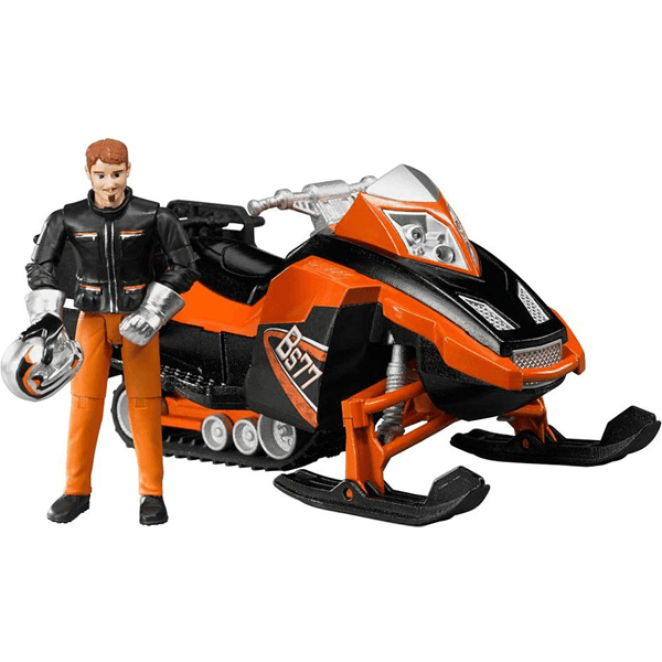 Bruder Snowmobile with Driver and Accessories