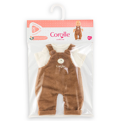 Corolle Bear Overalls & T-Shirt for 12" Baby Doll