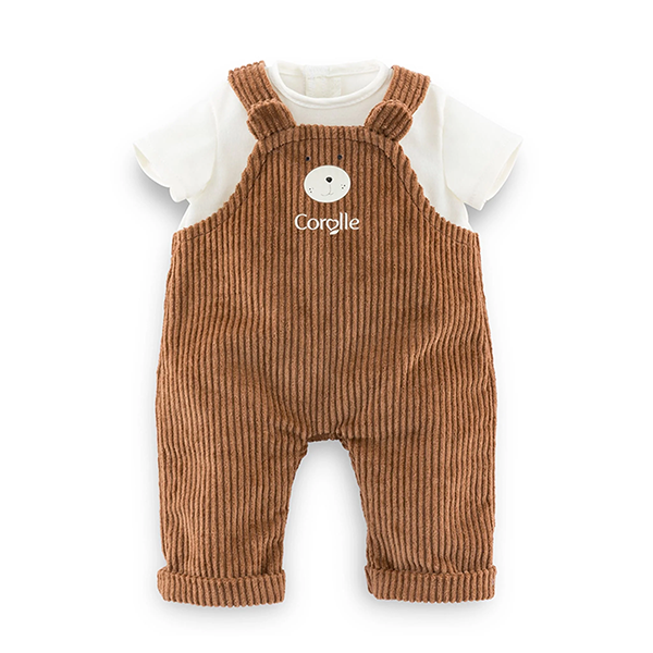 Corolle Bear Overalls & T-Shirt for 12" Baby Doll