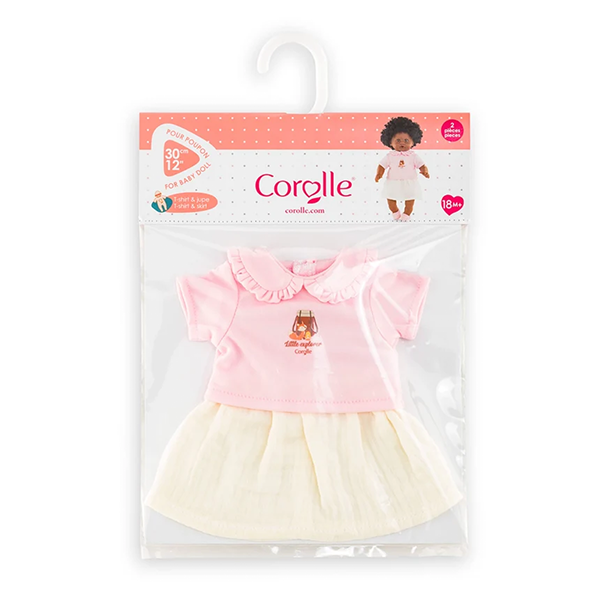 Corolle Little Explorer T-Shirt & Skirt for 12" Baby Doll