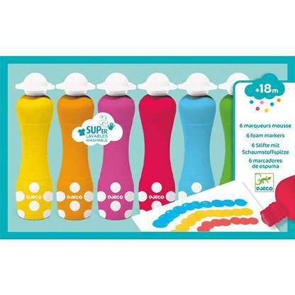 Djeco 6 Foam Markers
