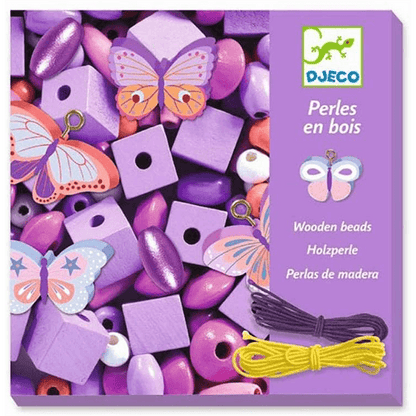 Djeco Wooden Beads for Jewellery Butterflies