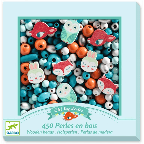 Djeco Wooden Beads for Jewellery Small Animals