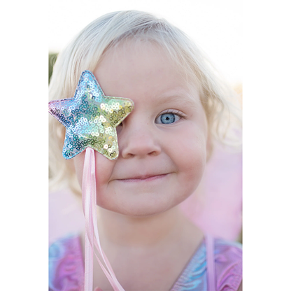 Great Pretenders Rainbow Sequins Skirt with Wings & Wand
