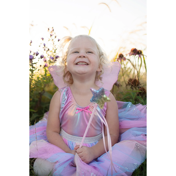 Great Pretenders Rainbow Sequins Skirt with Wings & Wand