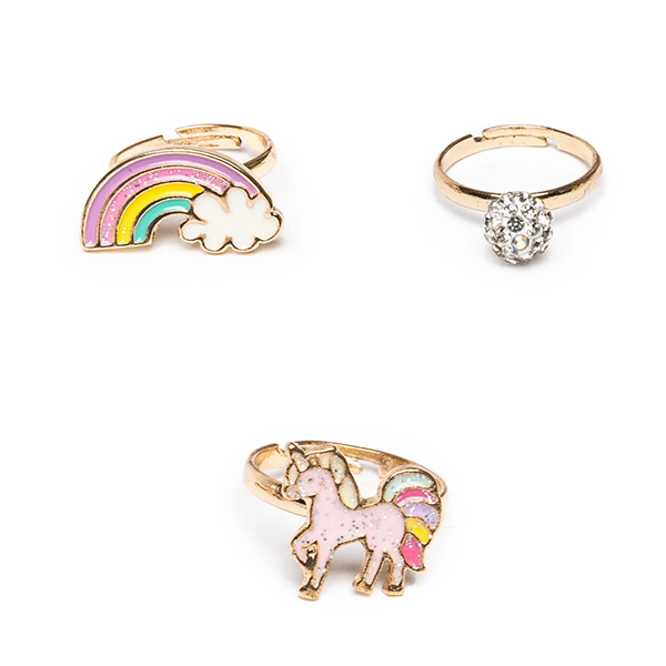 Great Pretenders Boutique Unicorn Rainbow Ring Set