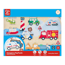 Hape Emergency Vehicles Peg Puzzle