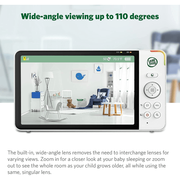 LeapFrog LF915HD 720p Video Baby Monitor with 5 Inch Display and 360 Degree Pan & Tilt Camera