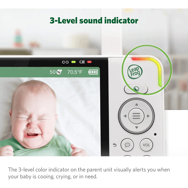 LeapFrog LF915HD 720p Video Baby Monitor with 5 Inch Display and 360 Degree Pan & Tilt Camera
