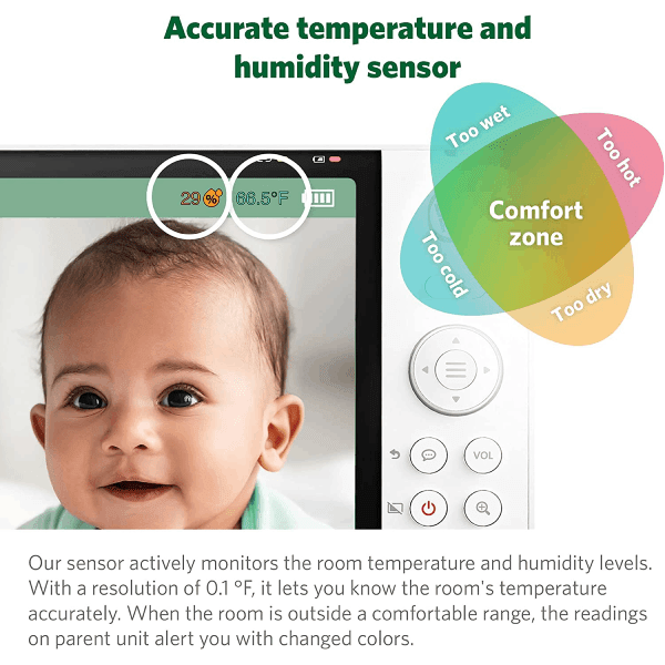 LeapFrog LF915HD 720p Video Baby Monitor with 5 Inch Display and 360 Degree Pan & Tilt Camera