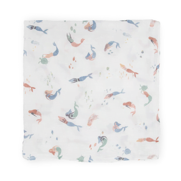Little Unicorn Cotton Muslin Swaddle Blanket 3 Pack - Mermaids