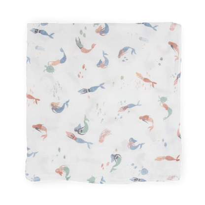 Little Unicorn Cotton Muslin Swaddle Blanket 3 Pack - Mermaids