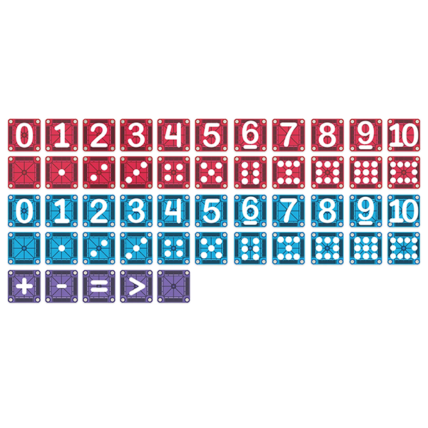 MAGNA-TILES microMAGS LEARN Numbers 56-Piece Set