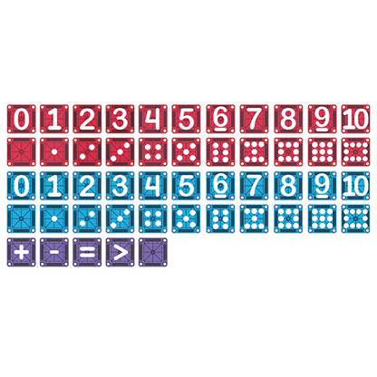 MAGNA-TILES microMAGS LEARN Numbers 56-Piece Set
