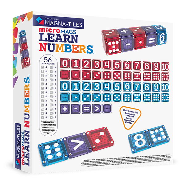 MAGNA-TILES microMAGS LEARN Numbers 56-Piece Set