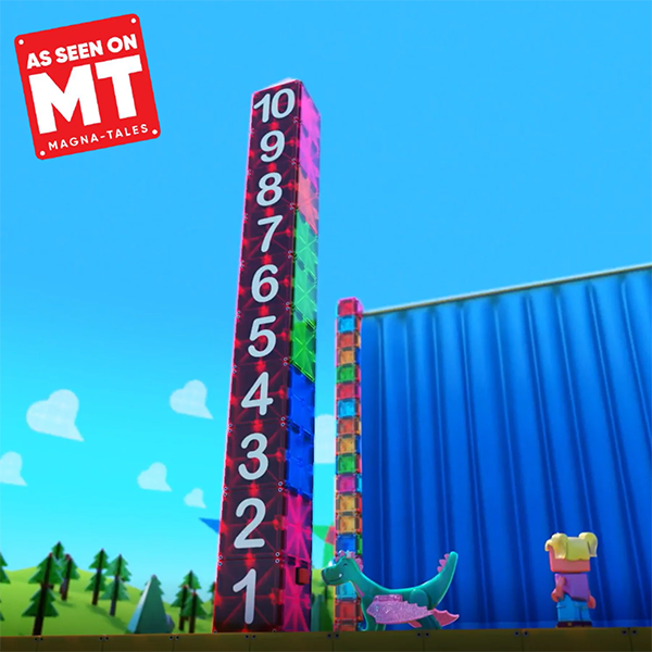 MAGNA-TILES microMAGS LEARN Numbers 56-Piece Set