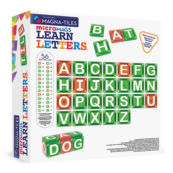 MAGNA-TILES microMAGS LEARN Letters 56-Piece Set