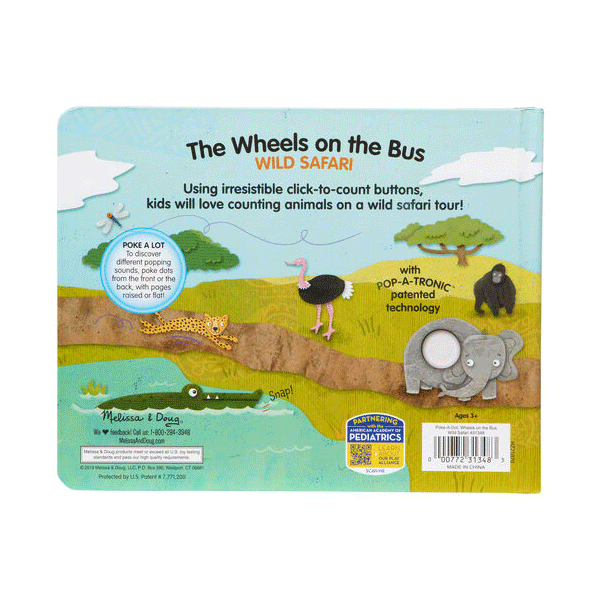 Melissa & Doug Poke-A-Dot: The Wheels on the Bus Wild Safari