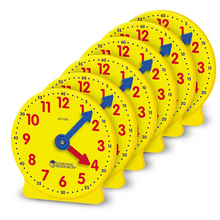 Learning Resources 4 Inch Mini Clock Set of 6