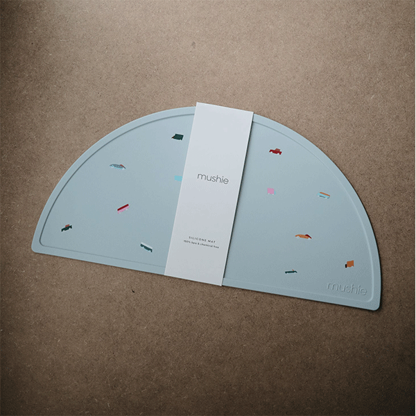 Mushie Silicone Place Mat (Retro Cars)