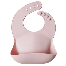 Mushie Silicone Baby Bib (Blush)