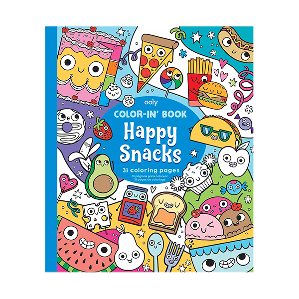 Ooly Colouring Book Happy Snacks