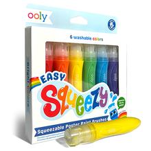 Ooly Easy Squeezy Squeezable Poster Paint Brushes - Set of 6