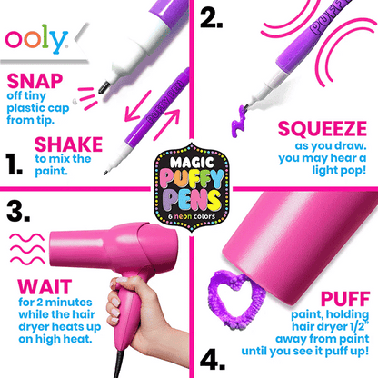 Ooly Magic Puffy Neon Pens