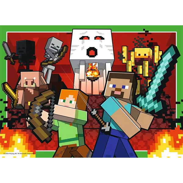 Ravensburger Minecraft 4 x 100 Piece Puzzle