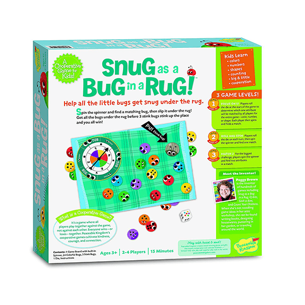 Peaceable Kingdom Snug as a Bug in a Rug Preschool Game