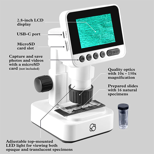Thames & Kosmos - Digital Microscope with HD Imaging and LCD Display