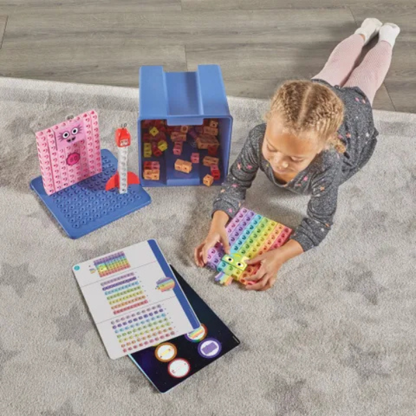 Hand2Mind Mathlink Cubes Activity Set Numberblocks Heroes with Zeroes