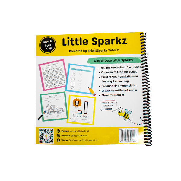 BrightSparkz Tutors - Little Sparkz Kindergarten Enrichment Program - Level 1 Book