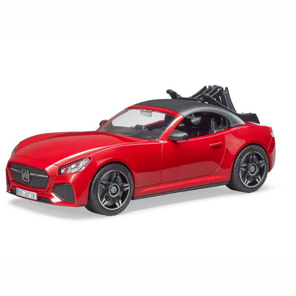 Bruder 03485 Red Roadster with Road Bike and Cyclist