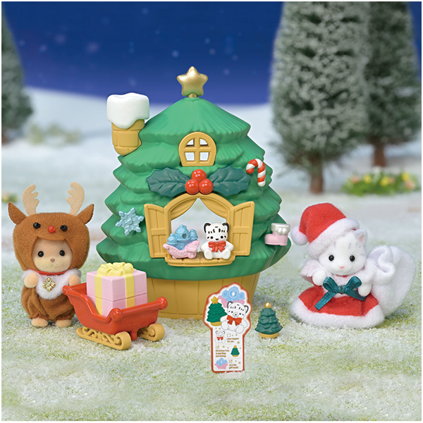 Calico Critters Baby Santa's Christmas Tree House