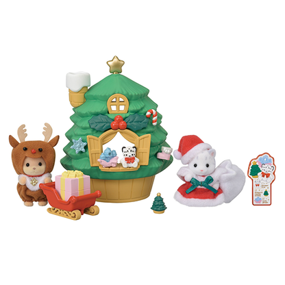 Calico Critters Baby Santa's Christmas Tree House