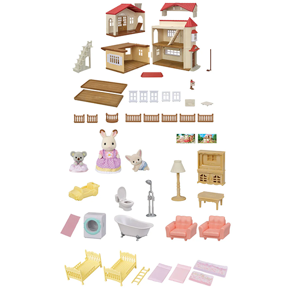 Calico Critters Red Roof Country Home 40th Anniversary Gift Set
