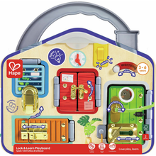 hape-lockandlearnplayboard-box